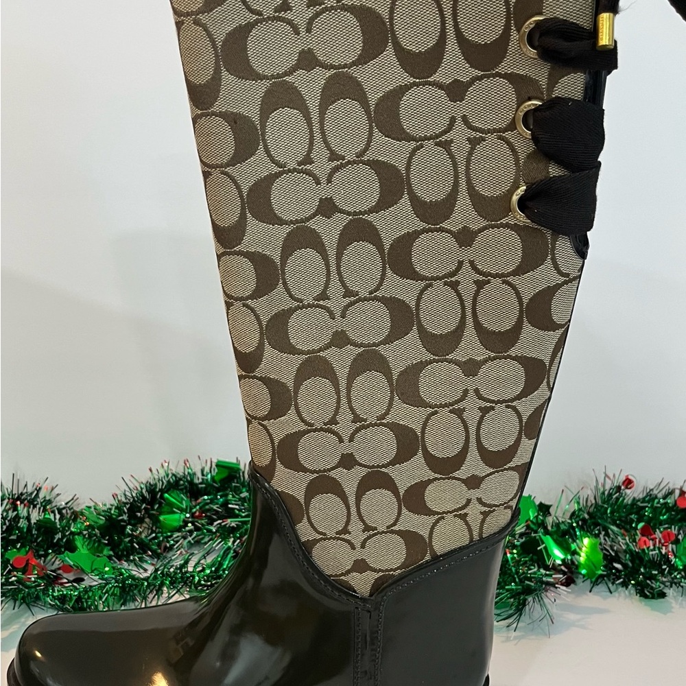 Coach Signature Women's Tristee Rain Boots 9 - Picture 11 of 14